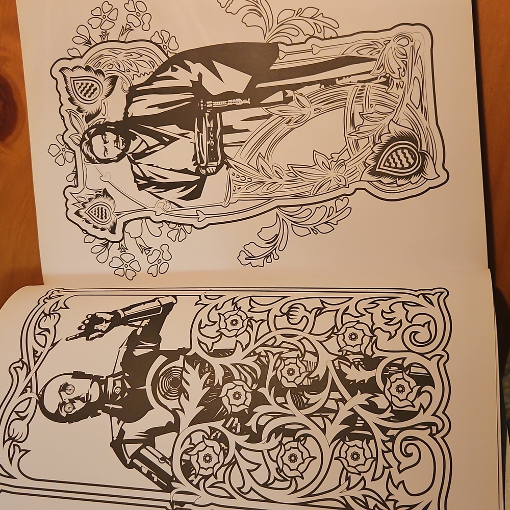 Star Wars Art Therapy Coloring Book - Black and Gold - Picture 2 of 8